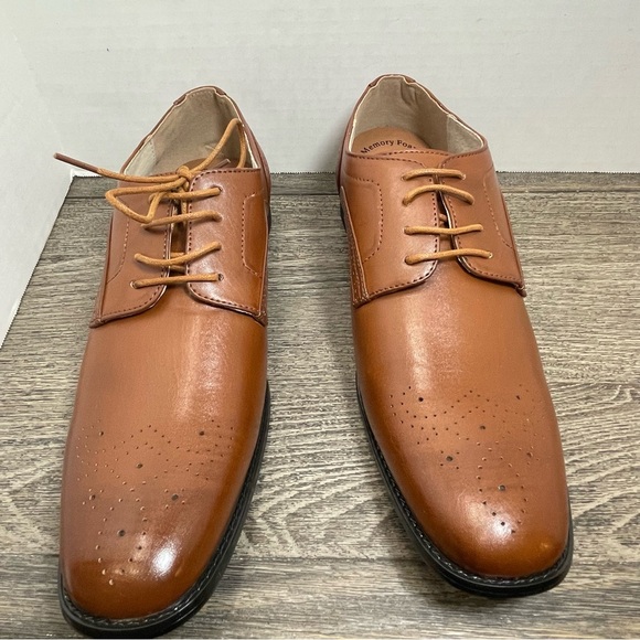 Majestic Collection Men's Brown Oxford  Dress Shoes size 10. NWOT. Leather. - Picture 2 of 10